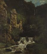 Courbet, Gustave, Landscape with Waterfall
